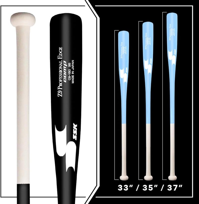 SSK Z9 Professional Edge Comp Coaches Wood Fungo Bat 33" 35" 37" - Baseball & Softball – 22+ Colors - 60 Day Warranty - Image 5